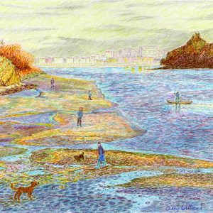 Low tide, looking to Hammersmith – Limited edition print