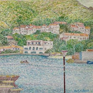 View of Hotel Tamarins from studio window South of France – Limited edition print