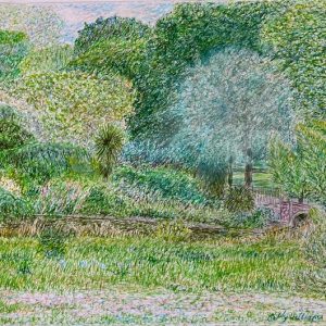 The bridge in Ravens Court Park – Limited edition print